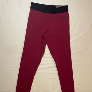 NWT Adidas Burgundy and Black Leggings